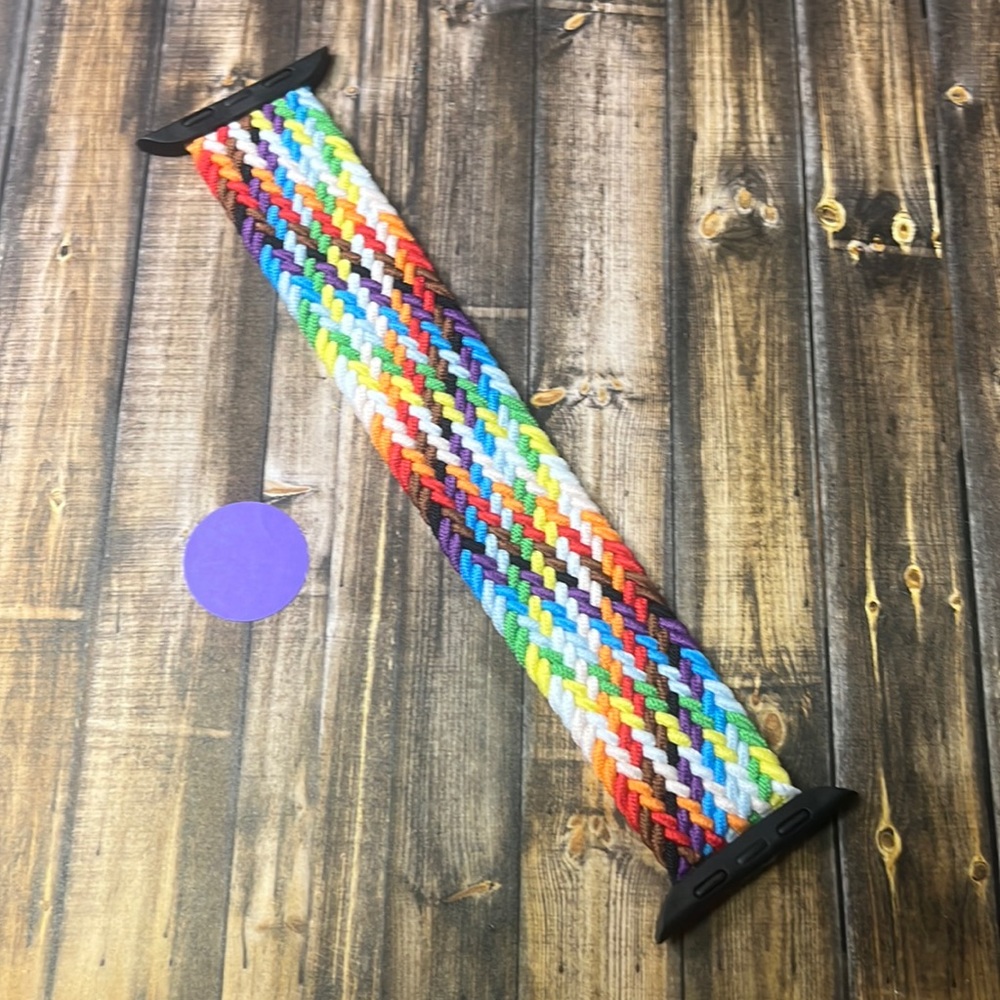 5for$10 Braided 42mm/44mm/45mm/49mm Small Apple Watchbands Strechband Rainbow